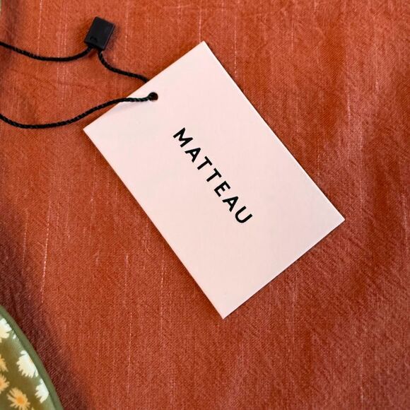 Matteau Petite Triangle Top Spring Daisy Green Yellow Size US 4 C/D Cup NWT - Picture 5 of 13